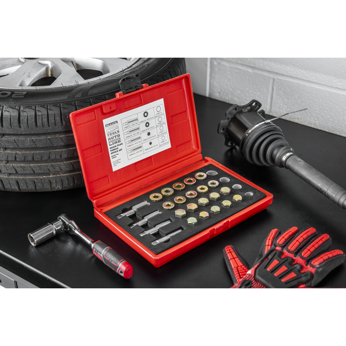 Sealey VS660 Drain Plug Thread Repair Set