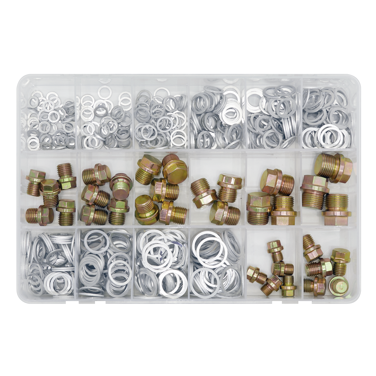 Sealey VS663 Sump Plug & Washer Assortment 534pc