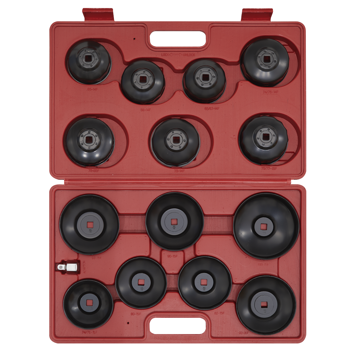 Sealey VS7003 Oil Filter Cap Wrench Set 15pc