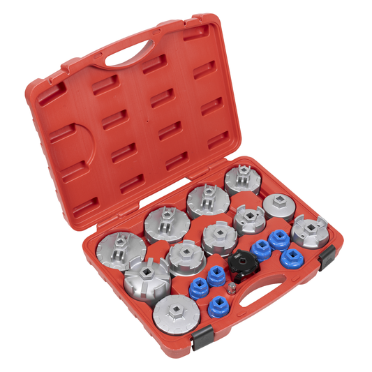 Sealey VS7013 Oil Filter Cap Wrench Set 19pc