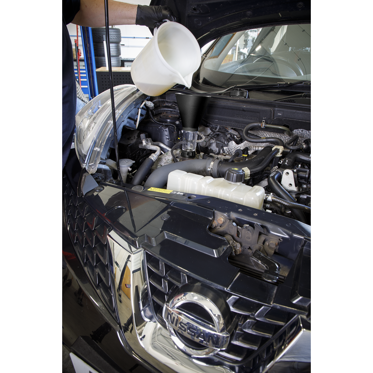 Sealey VS7104 Engine Oil Funnel Set 3pc - Renault/Nissan