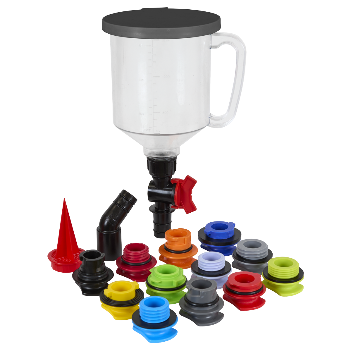 Sealey VS7107 Master Engine Oil Funnel Filling Kit 15pc