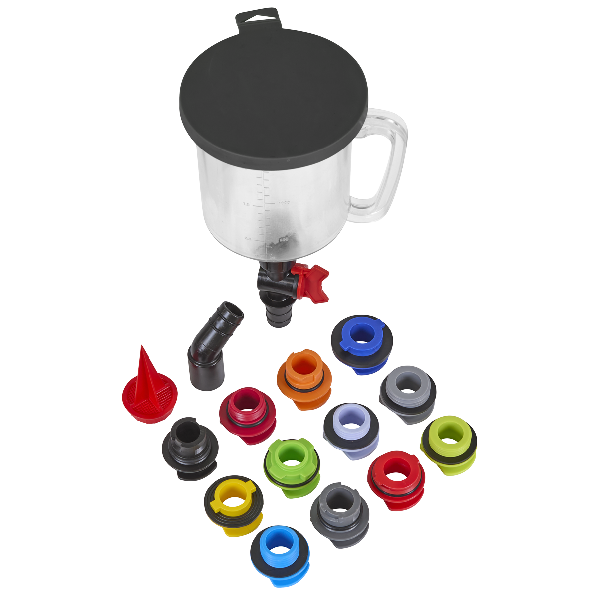 Sealey VS7107 Master Engine Oil Funnel Filling Kit 15pc