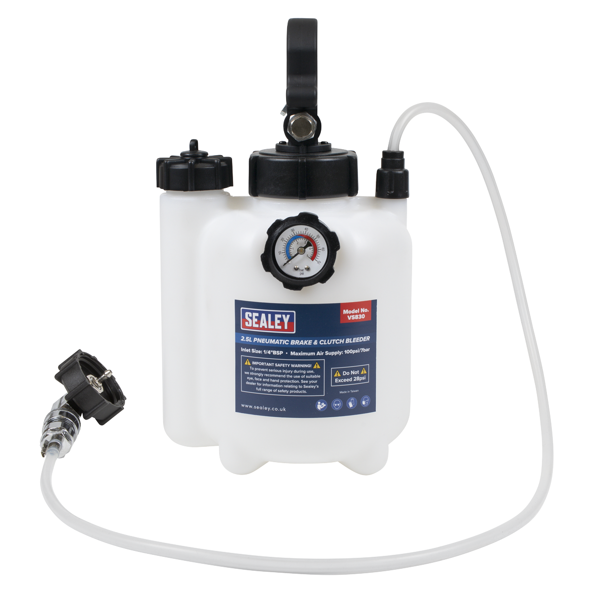 Sealey VS830 Pneumatic Brake & Clutch Bleeder 2.5L