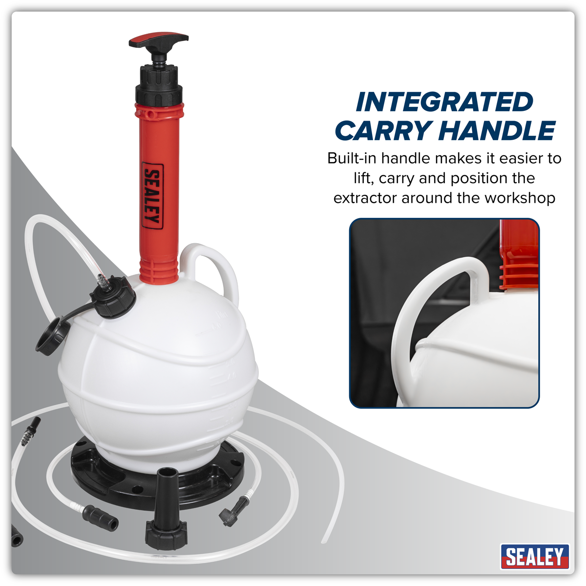 Sealey VS836 Manual Vacuum Brake & Fluid Extractor Pump 6L