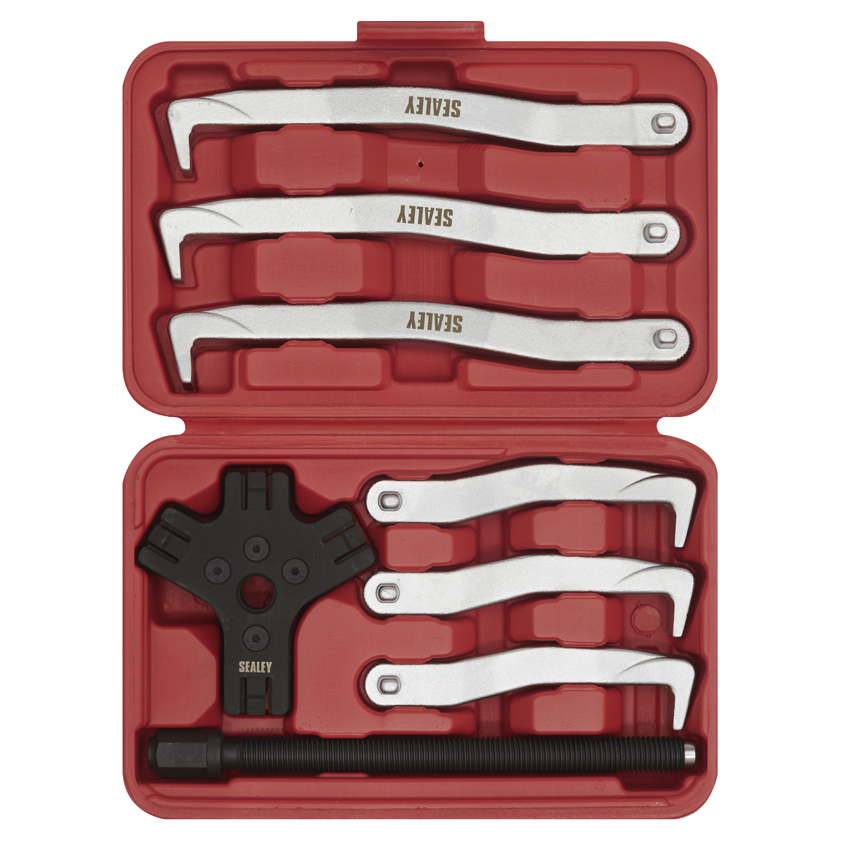 Sealey VS83 Fast Action Reversible Twin/Triple Leg Puller Set 150 & 220mm 8pc