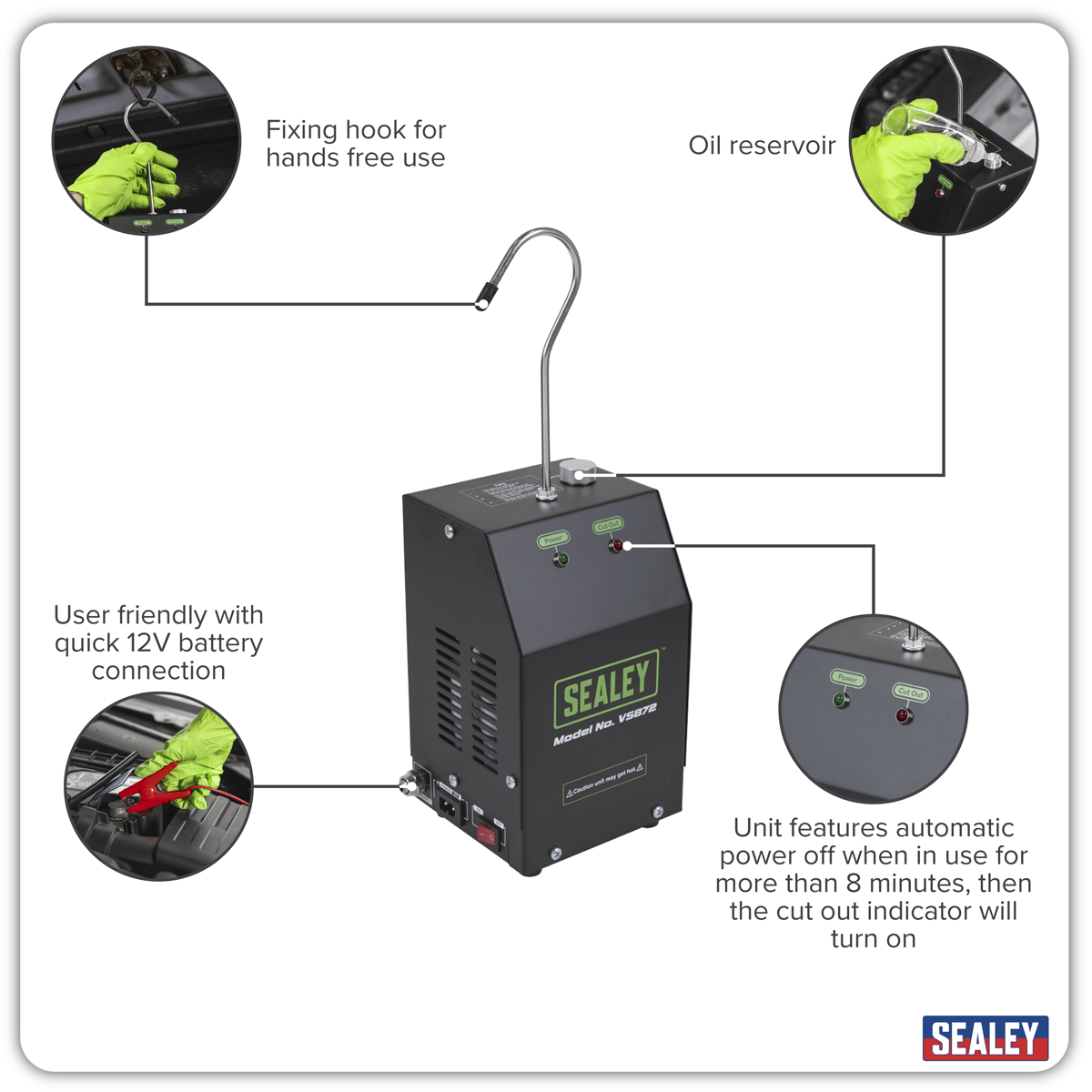 Sealey VS872 Leak Detector Smoke Diagnostic Tool