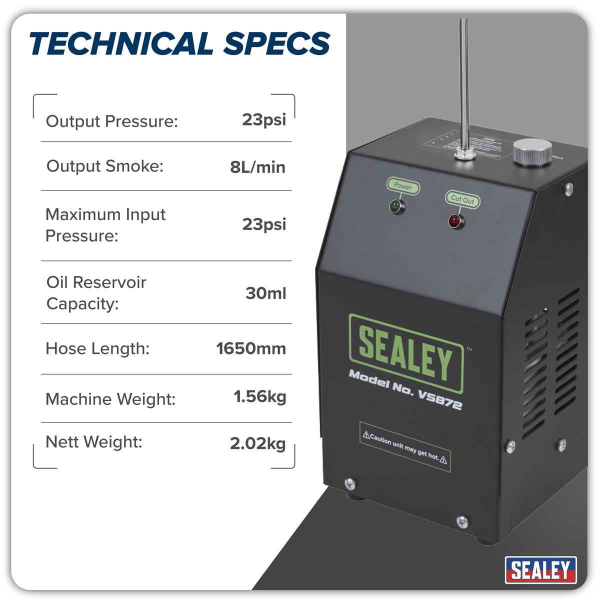 Sealey VS872 Leak Detector Smoke Diagnostic Tool