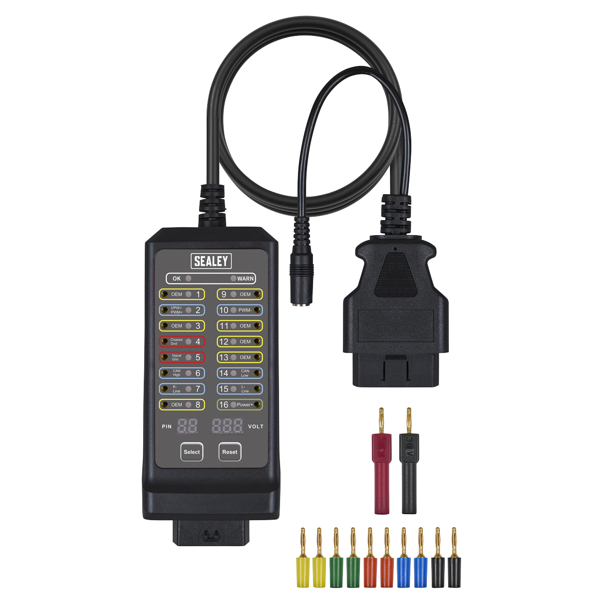 Sealey VS8813 OBD Breakout Box 16-Pin 12V/24V
