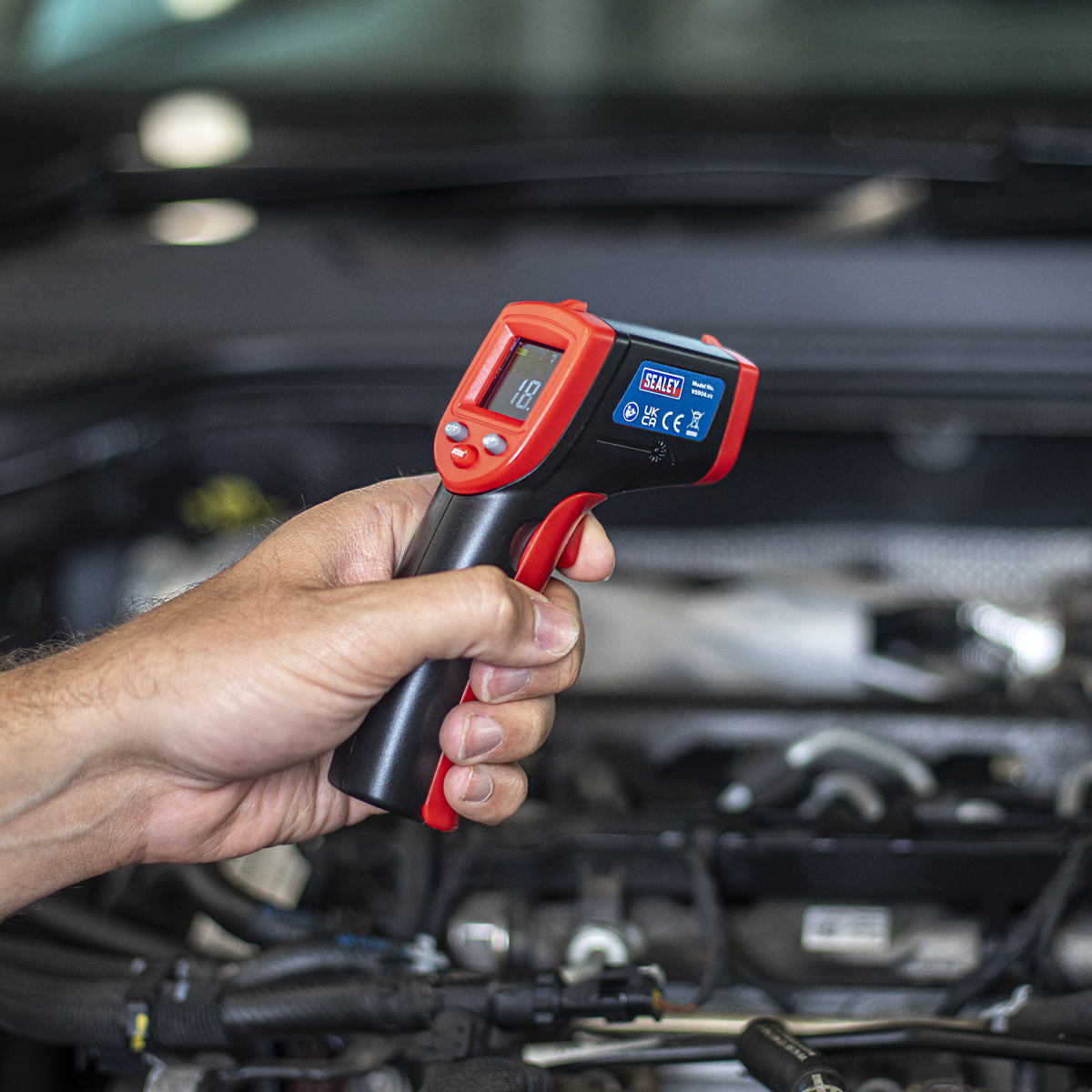 Sealey VS904 Infrared Laser Digital Thermometer 12:1