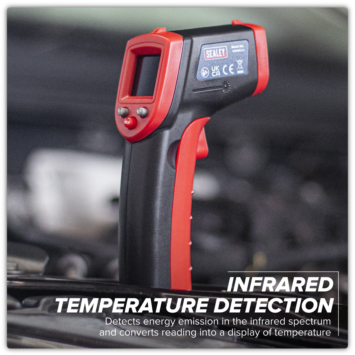 Sealey VS904 Infrared Laser Digital Thermometer 12:1