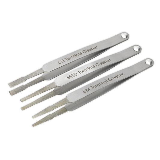 Sealey VS9202 Diamond Grip Terminal Cleaner Set 3pc