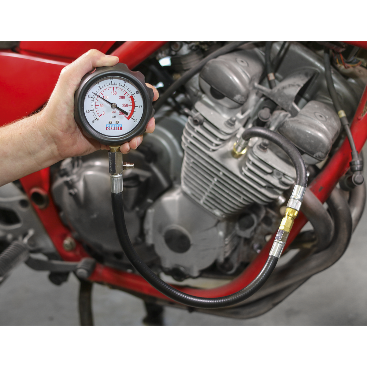 Sealey VSE300D Petrol Compression Tester Deluxe Kit 6pc