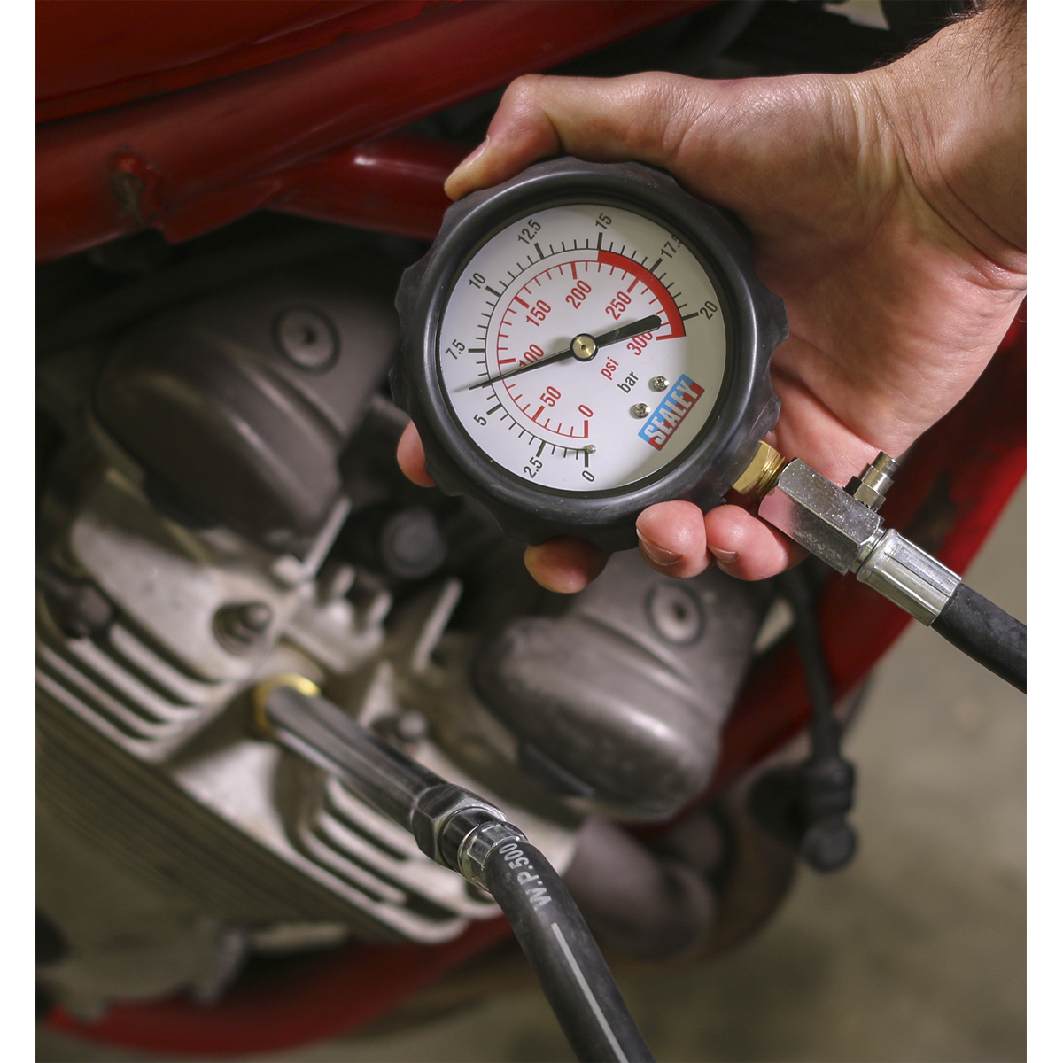 Sealey VSE300D Petrol Compression Tester Deluxe Kit 6pc
