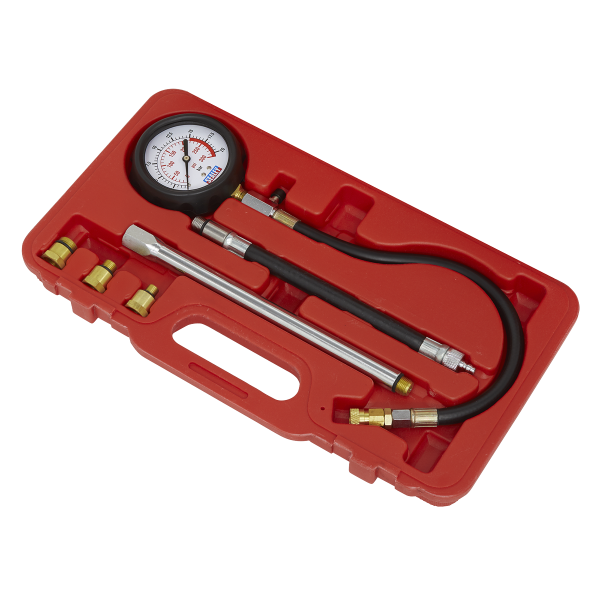 Sealey VSE300D Petrol Compression Tester Deluxe Kit 6pc
