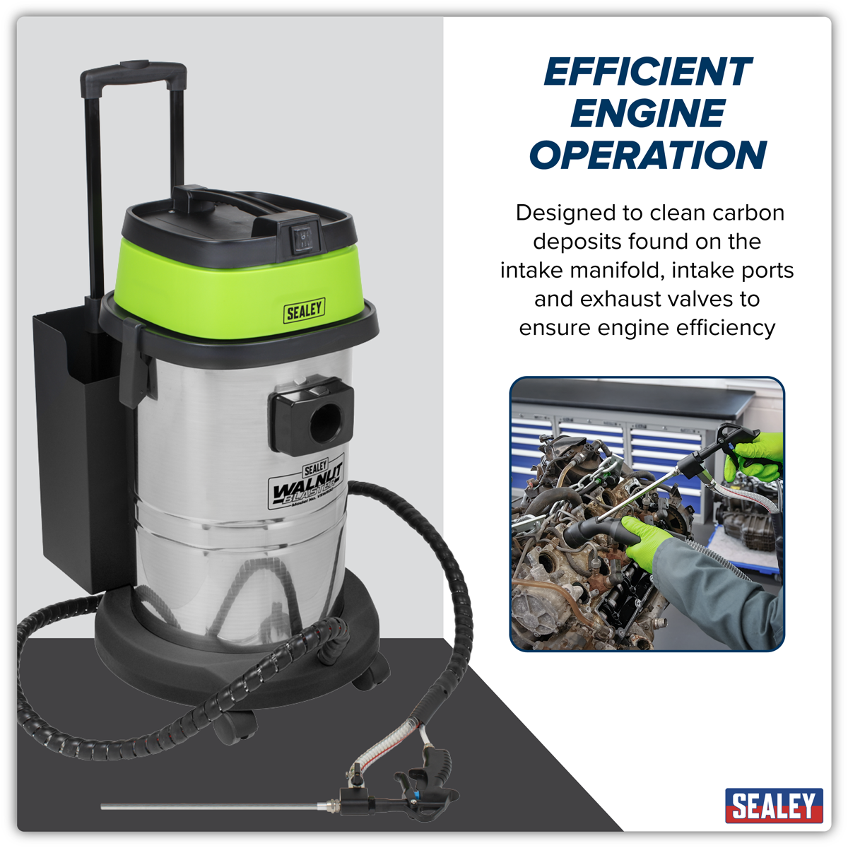 Sealey VSWB30 Walnut Blaster 30L Capacity