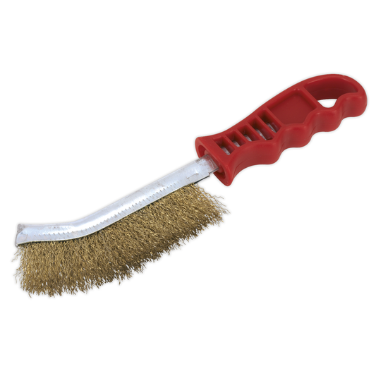 Sealey WB05/R Wire Brush Brassed Steel with Plastic Handle