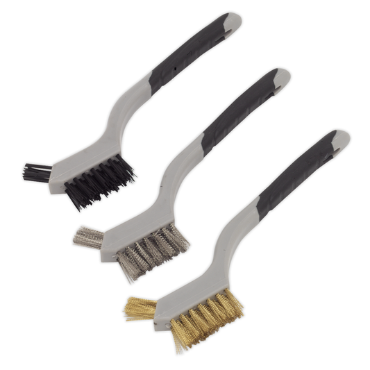 Sealey WB100 Miniature Wire Brush Set 3pc