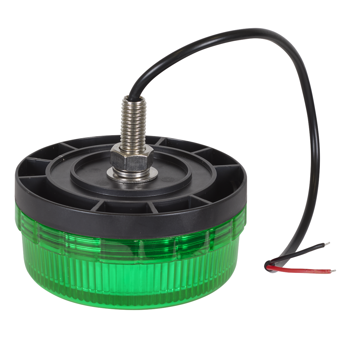 Sealey WB45LEDG SMD LED Rotating Flashing Warning Beacon with 12mm Bolt Fixing - Green 12/24V
