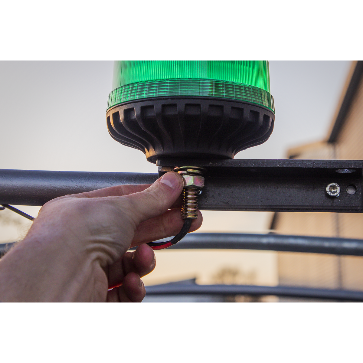 Sealey WB951LEDG Warning Beacon with 12mm Bolt Fixing 36W SMD LED 12/24V - Green