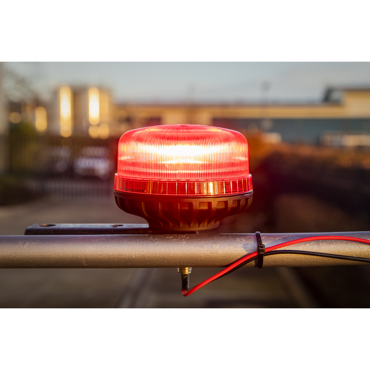Sealey WB951LEDR Warning Beacon with 12mm Bolt Fixing 36W SMD LED 12/24V - Red