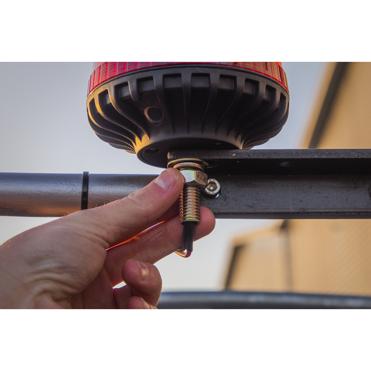 Sealey WB951LEDR Warning Beacon with 12mm Bolt Fixing 36W SMD LED 12/24V - Red