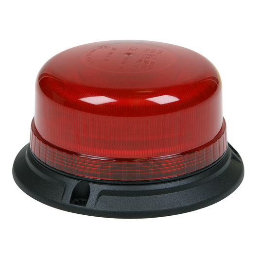 Sealey WB952LEDR Warning Beacon with Bolt Fixing 3 x 6.5mm 36W SMD LED 12/24V - Red
