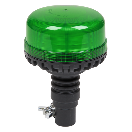 Sealey WB955LEDG Warning Beacon with Flexible Spigot Fixing SMD LED 12/24V - Green