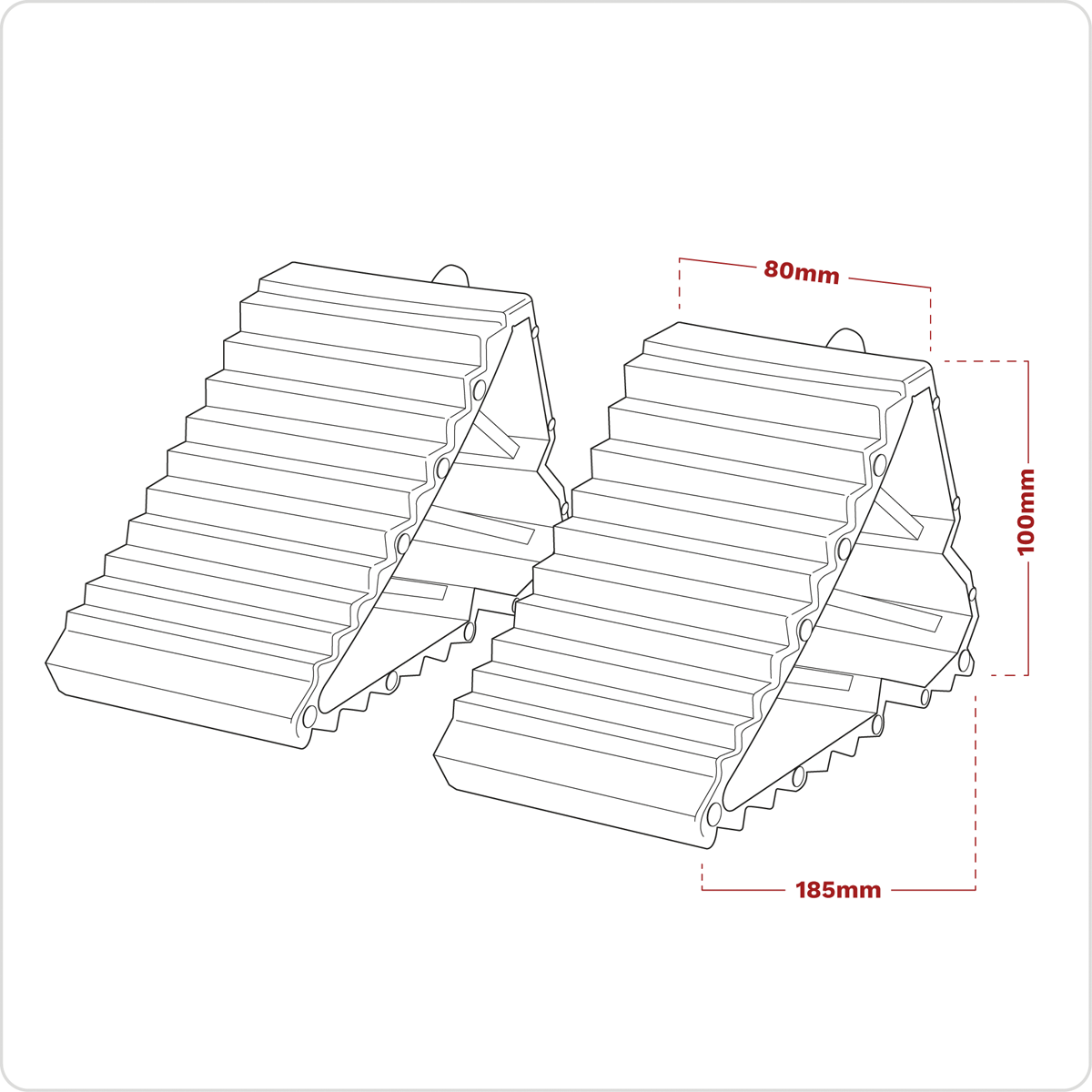 Sealey WC09 Composite Wheel Chocks - Pair