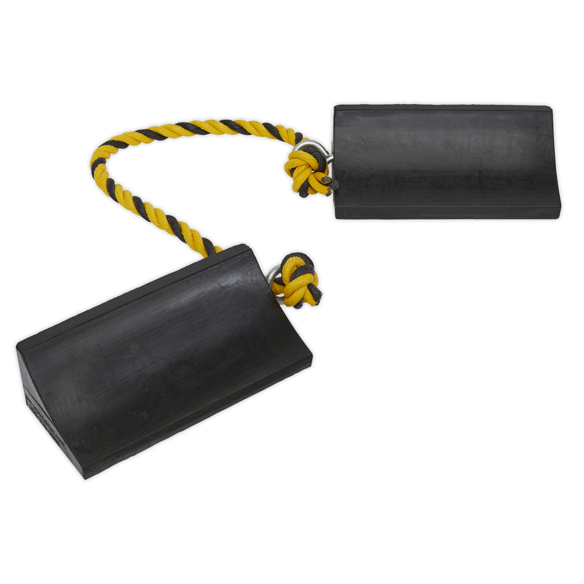 Sealey WC16 Heavy-Duty Rubber Wheel Chocks - Pair