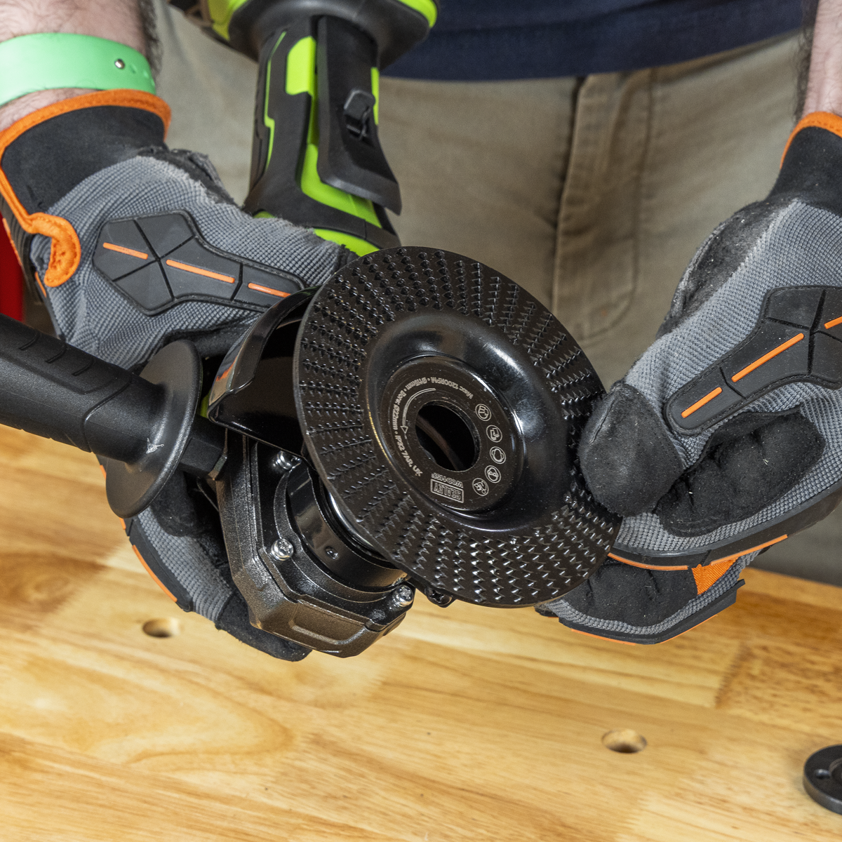 Sealey WCD115F 115mm Flat Shape Wood Carving Disc 22mm Bore