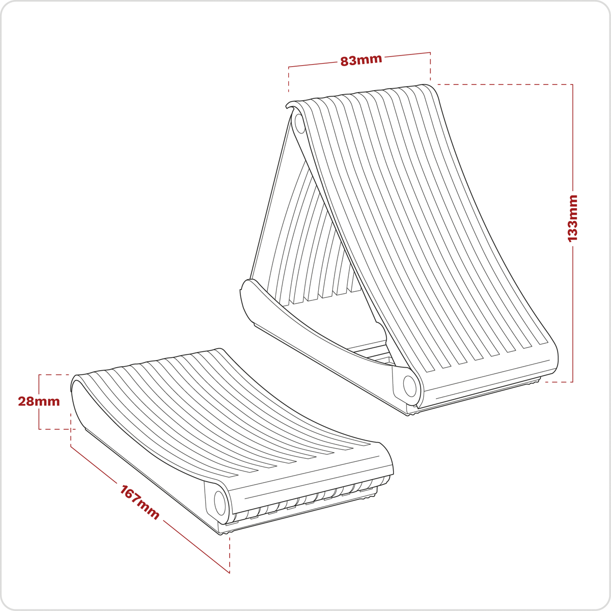 Sealey WCF01 Folding Wheel Chocks - Pair