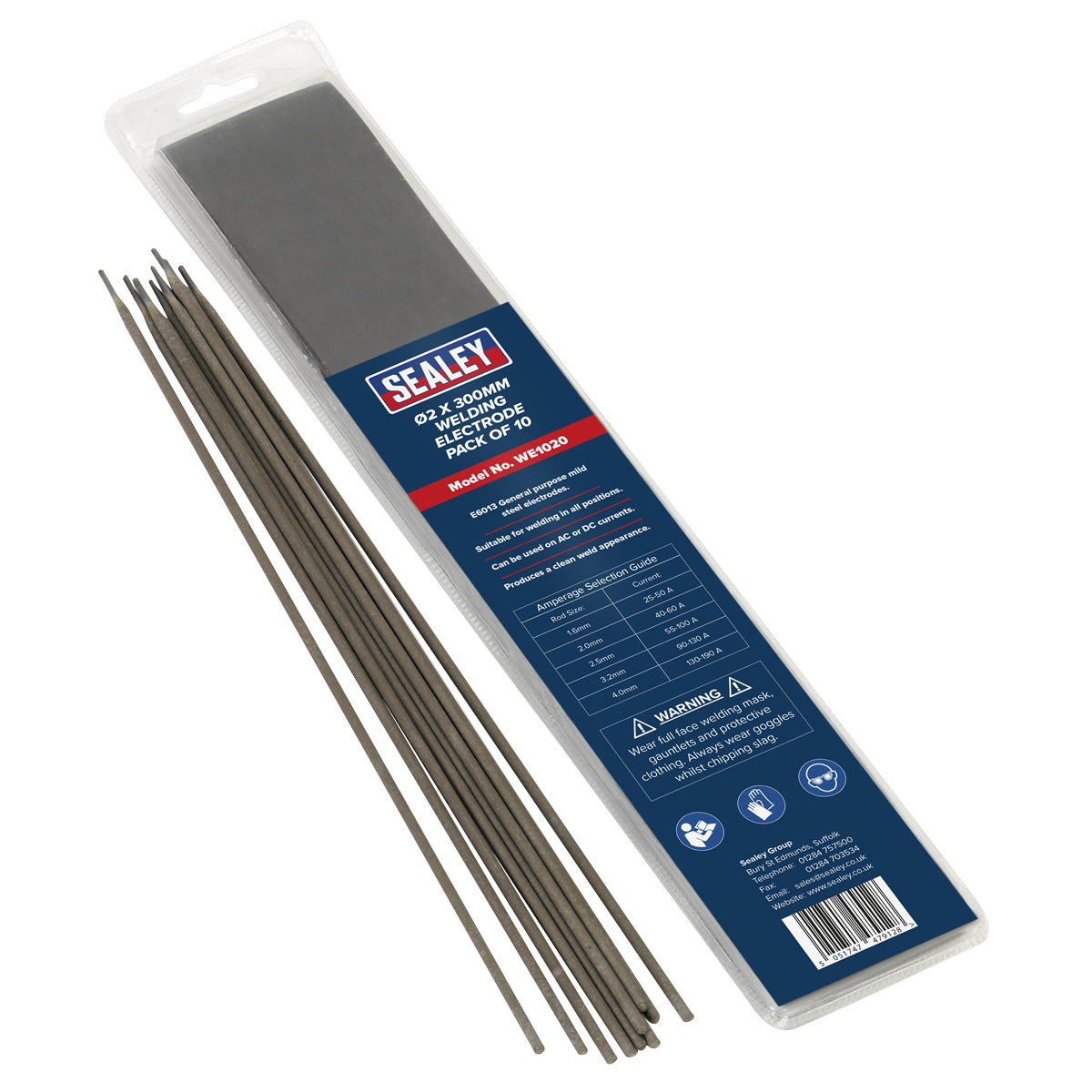 Sealey WE1020 Welding Electrode 2 x 300mm - Pack of 10