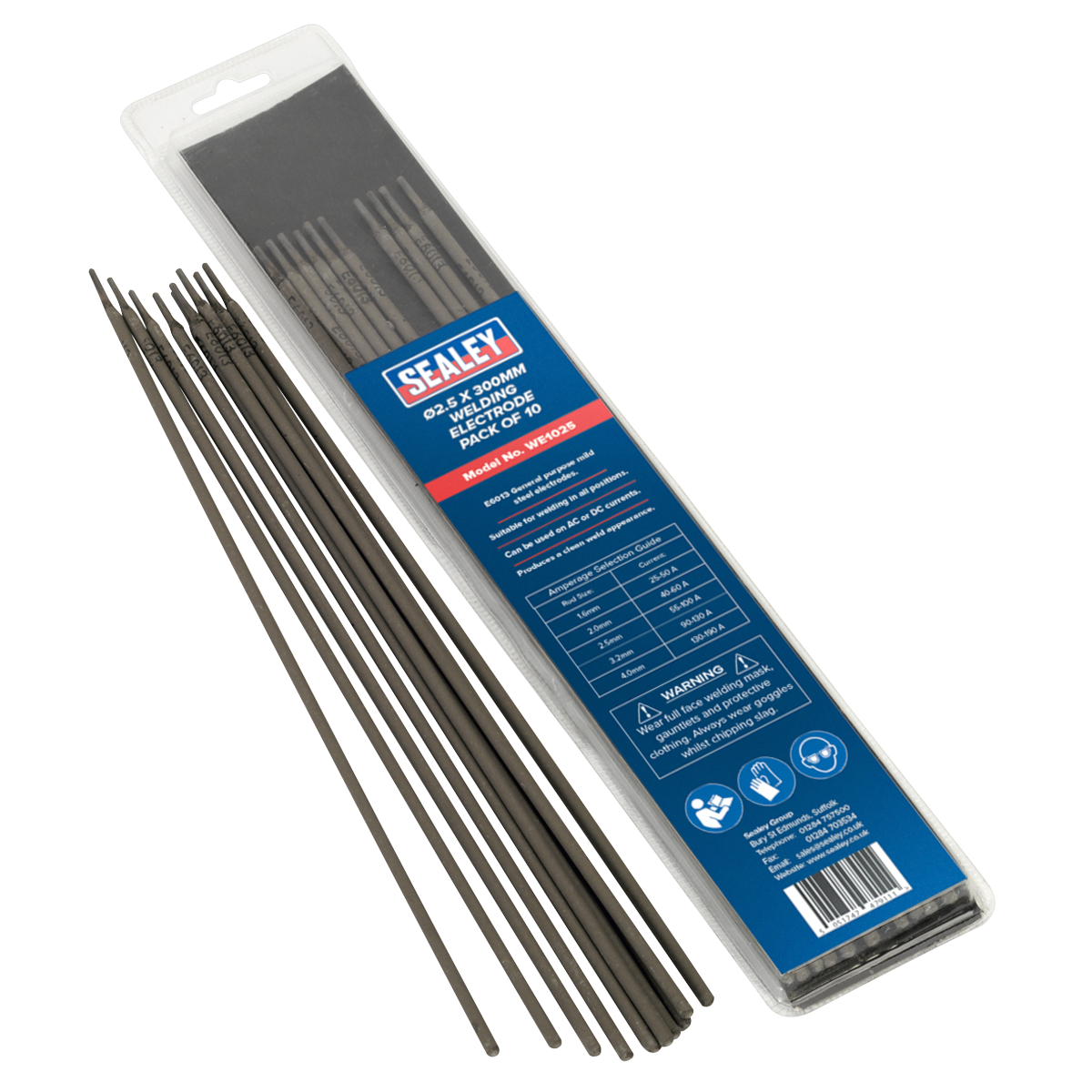 Sealey WE1025 Welding Electrode 2.5 x 300mm - Pack of 10