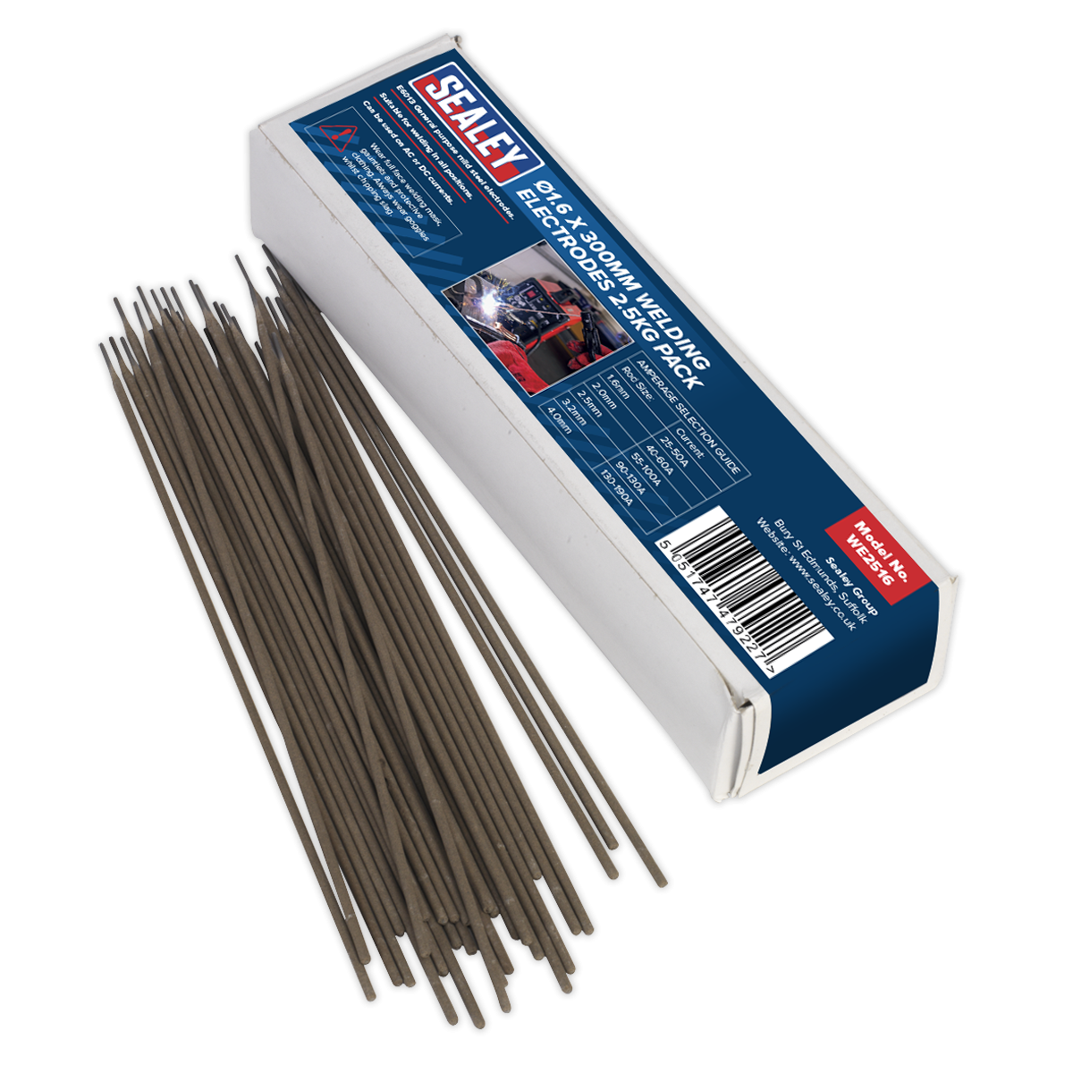 Sealey WE2516 Welding Electrodes 1.6 x 300mm - 2.5kg Pack