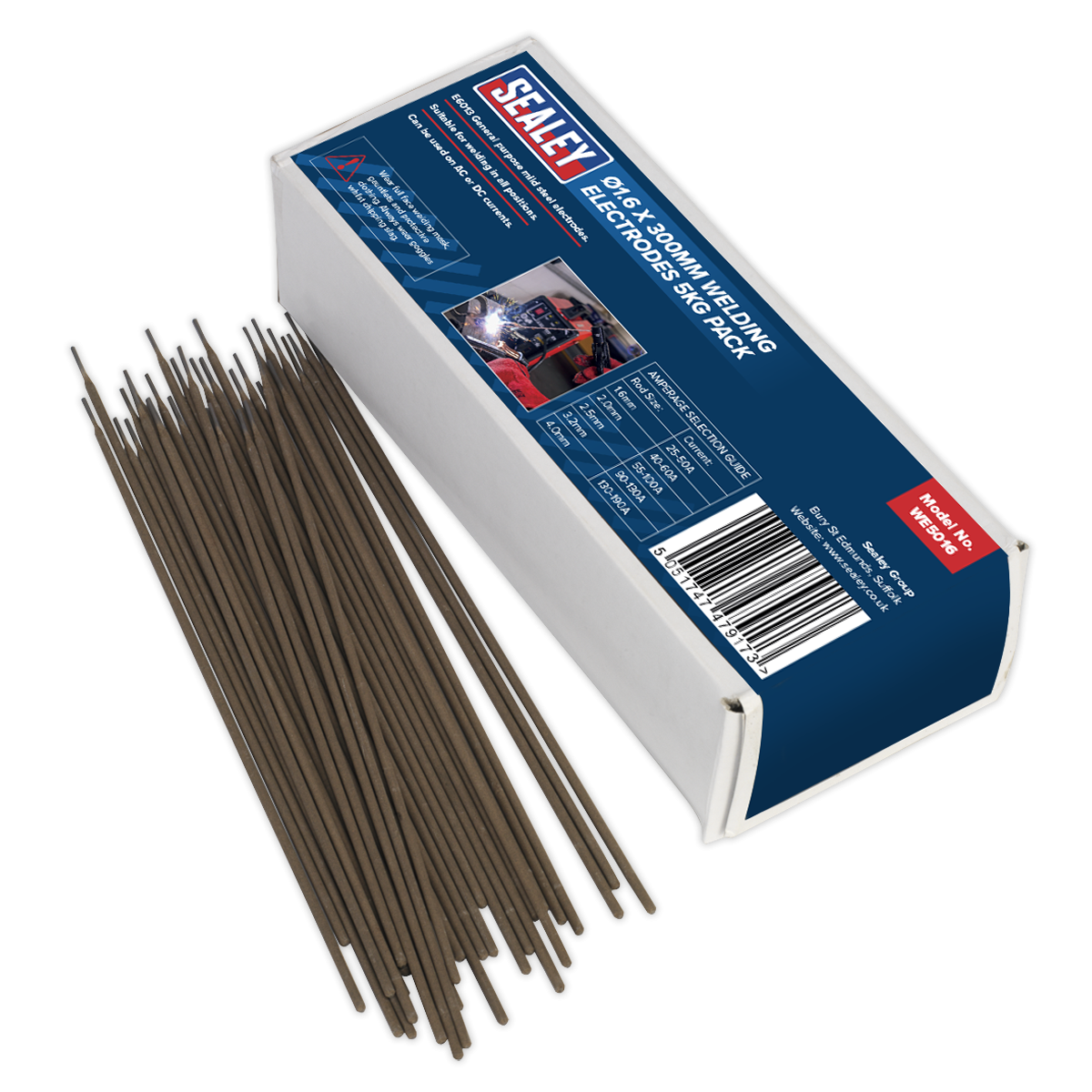 Sealey WE5016 Welding Electrodes 1.6 x 300mm - 5kg Pack