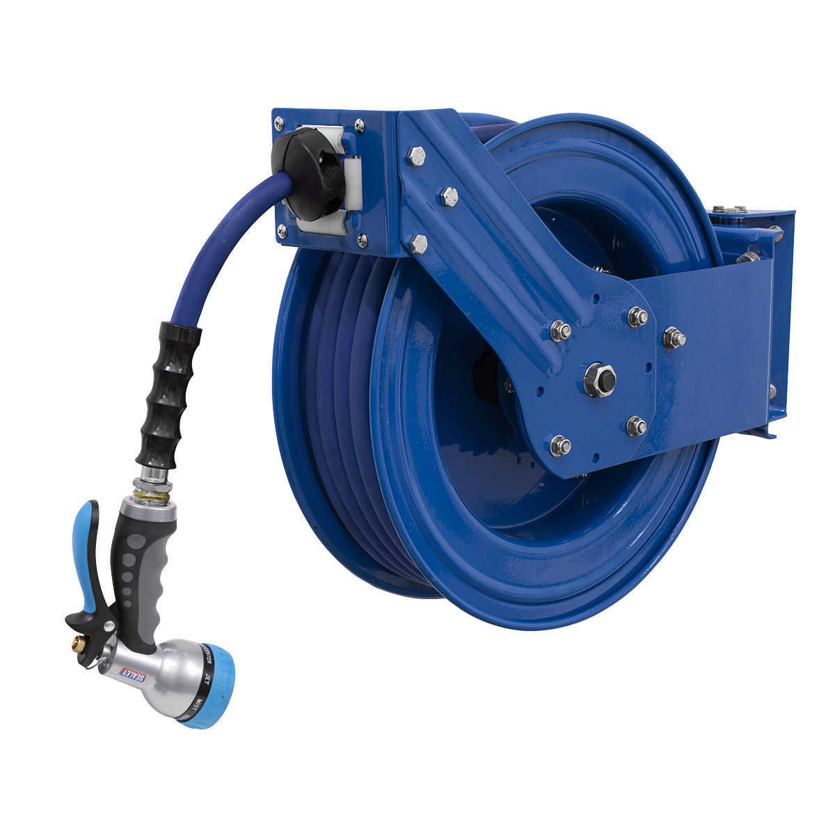 Sealey WHR1512 Heavy-Duty Retractable Water Hose Reel 15m 13mm ID Rubber Hose