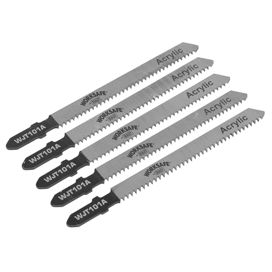 Sealey WJT101A Worksafe® Jigsaw Blade for Metal 75mm 12tpi - Pack of 5