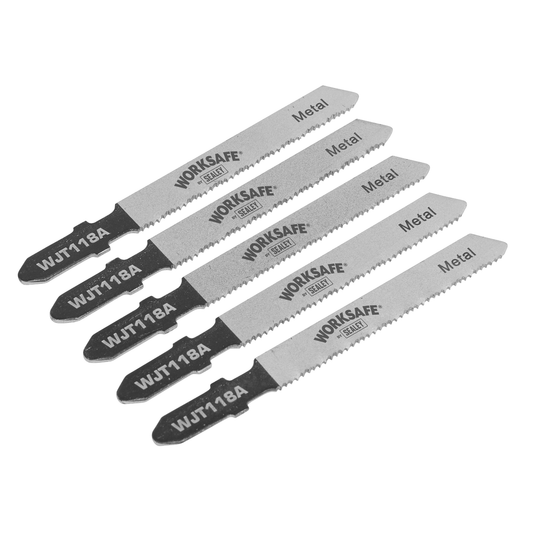 Sealey WJT118A Worksafe® Jigsaw Blade for Metal 55mm 21tpi - Pack of 5