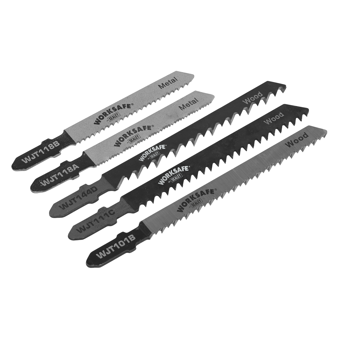 Sealey WJTASS Worksafe® Assorted Jigsaw Blades - Pack of 5