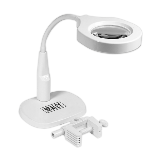 Sealey WL53/8D Dimmable Dual Mounting Magnifying Worklight 45 SMD LED 230V