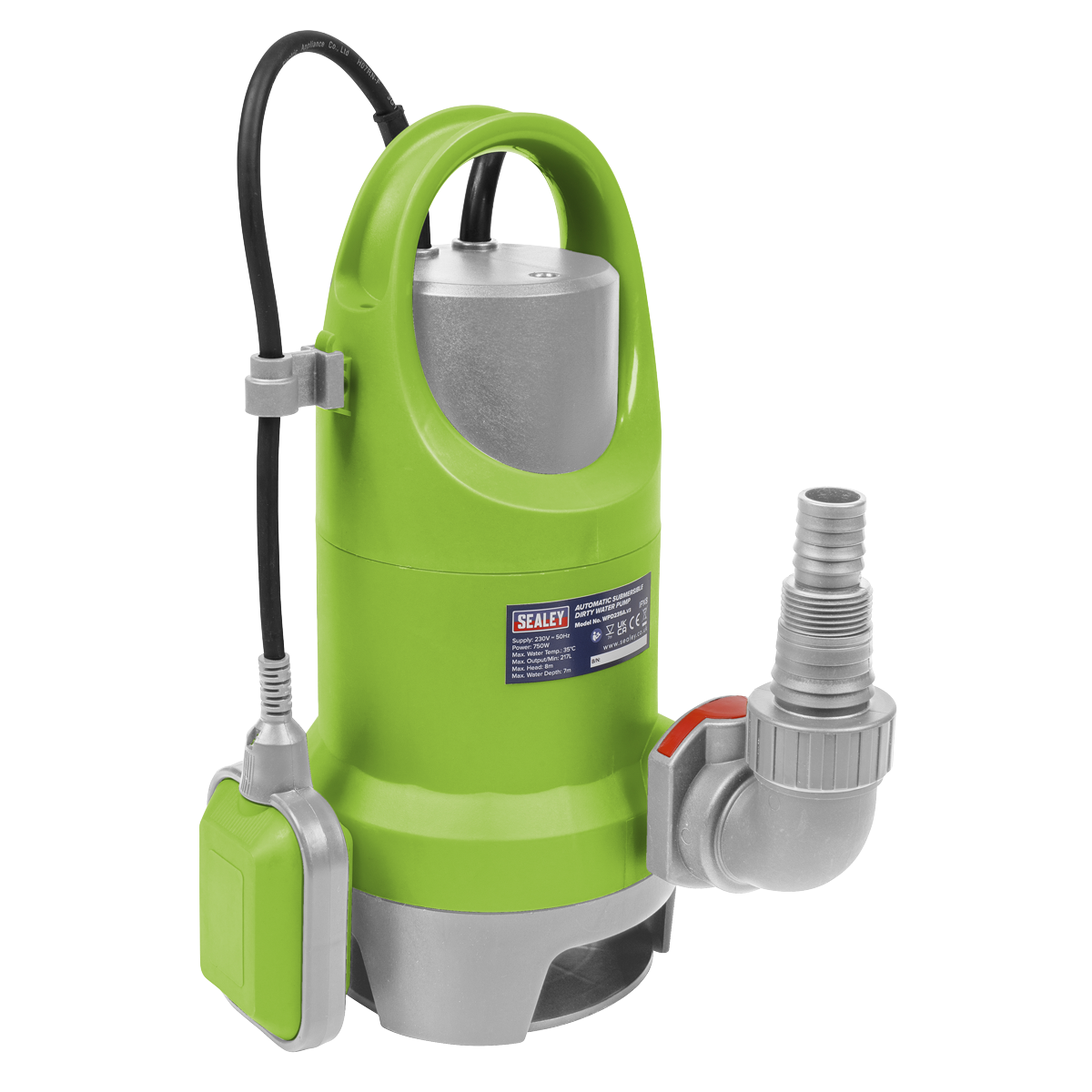 Sealey WPD235A Automatic Submersible Dirty Water Pump 225L/min 230V