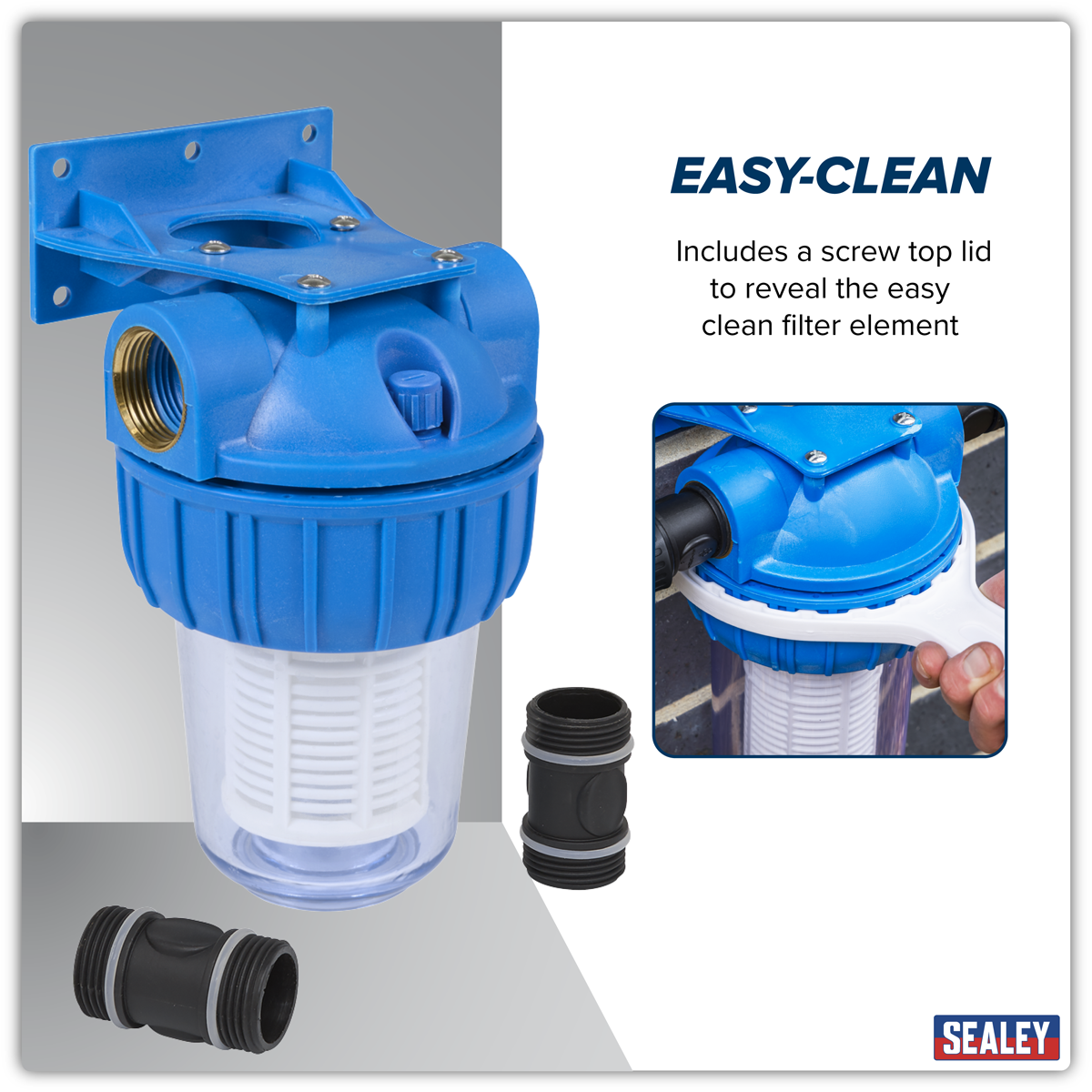 Sealey WPF1 Inlet Filter for Surface Mounting Pumps 1L