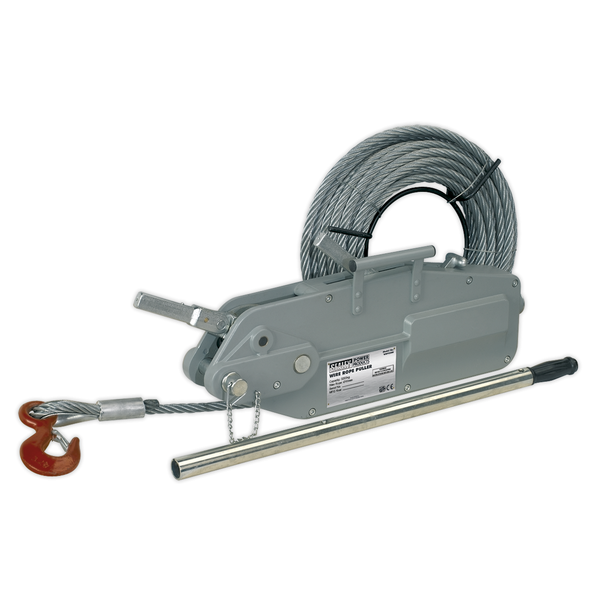 Sealey WRP3200 Wire Rope Puller 3200kg Max Line Force
