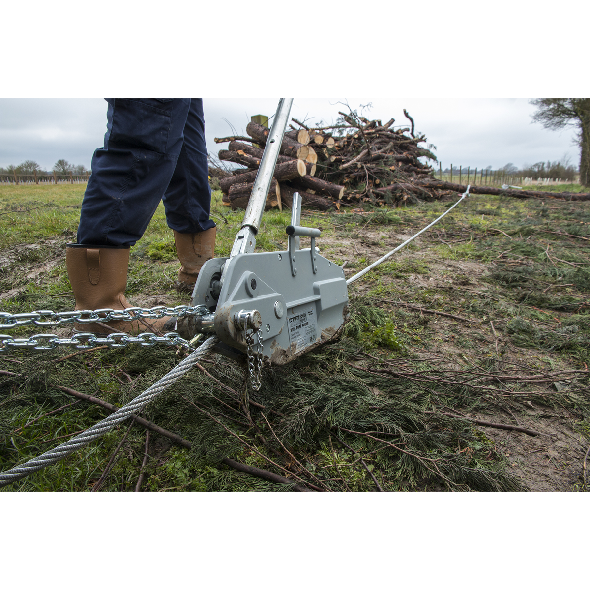 Sealey WRP3200 Wire Rope Puller 3200kg Max Line Force