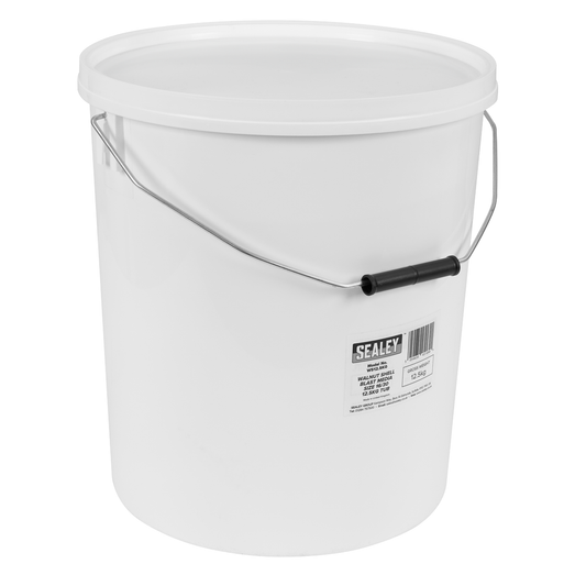 Sealey WS12.5KG Walnut Shell Blast Media - Size 16/30 - 12.5kg Tub