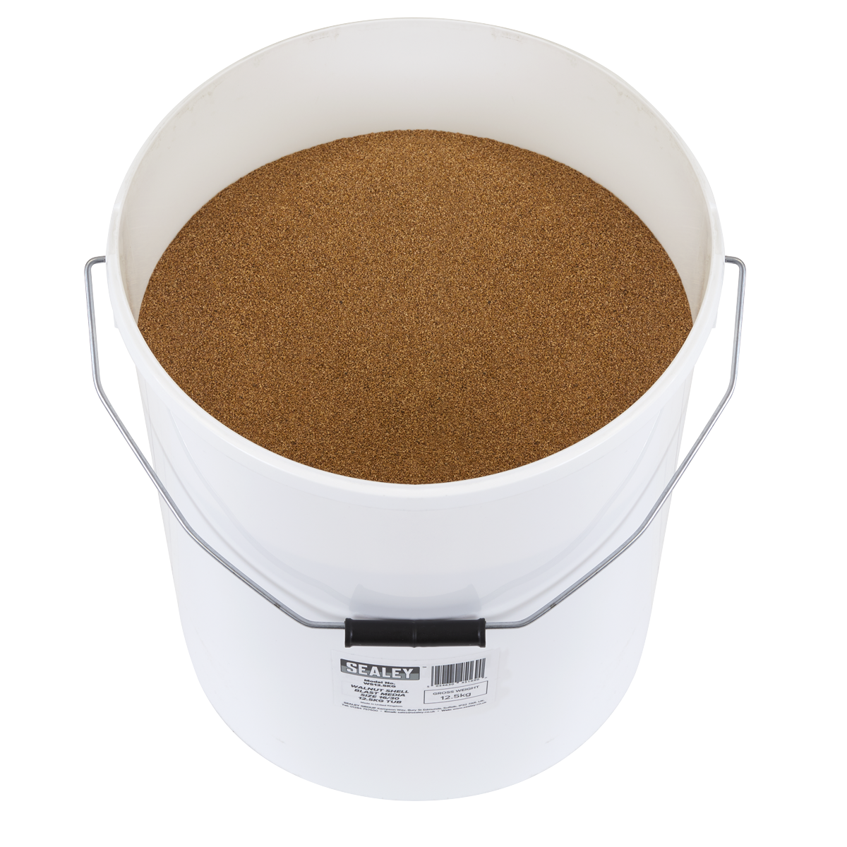 Sealey WS12.5KG Walnut Shell Blast Media - Size 16/30 - 12.5kg Tub