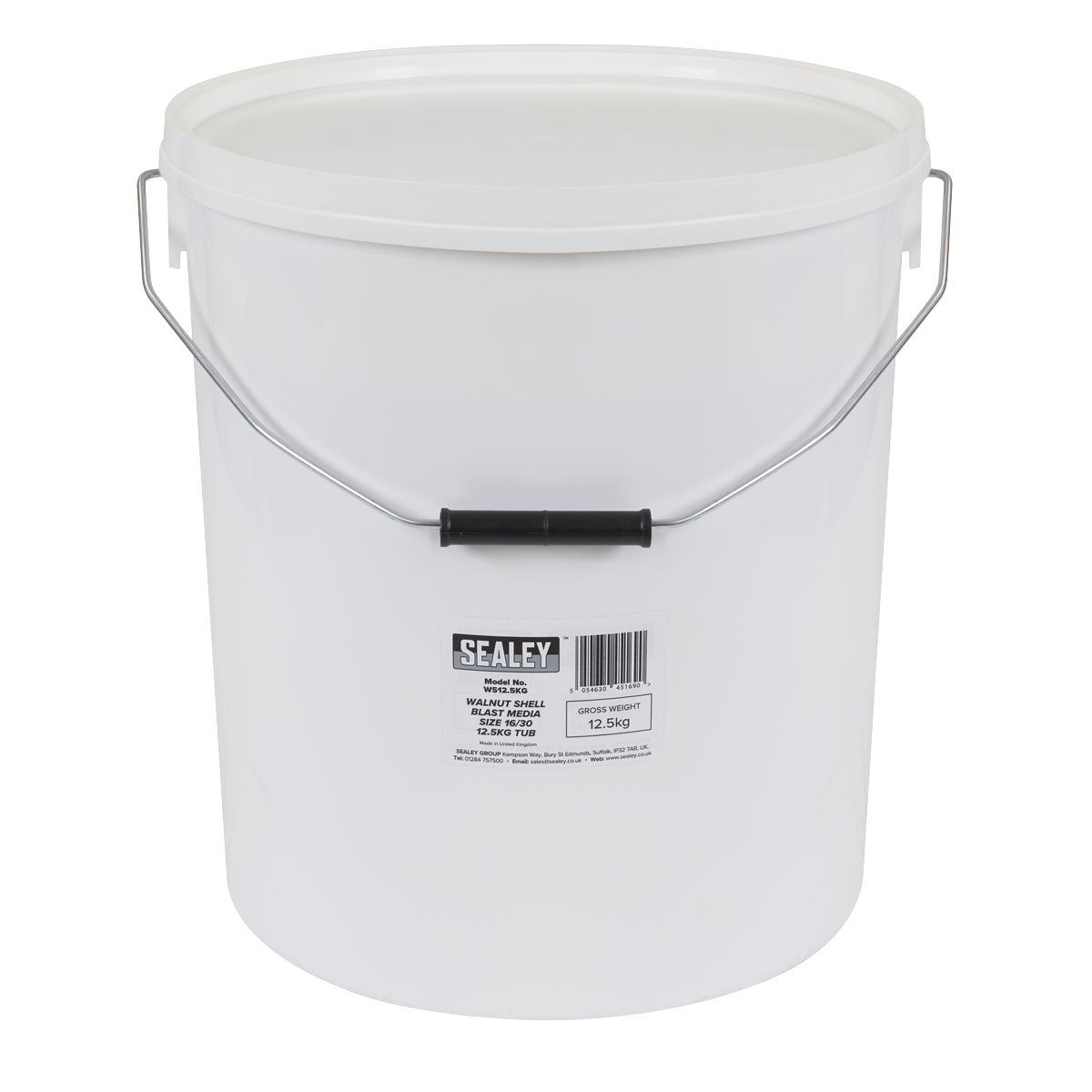 Sealey WS12.5KG Walnut Shell Blast Media - Size 16/30 - 12.5kg Tub
