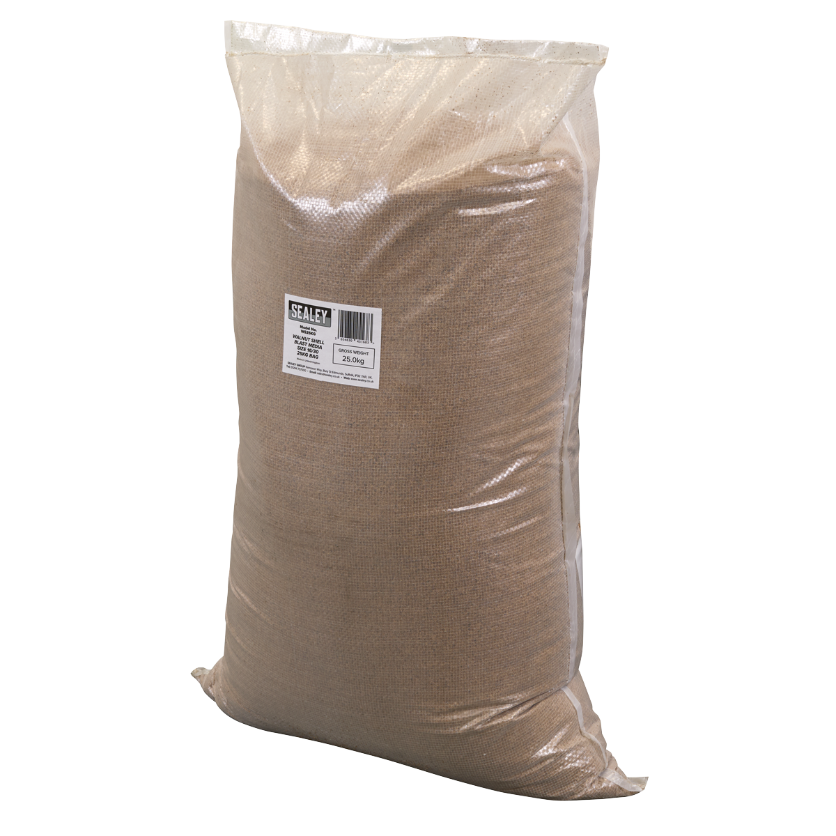 Sealey WS25KG Walnut Shell Blast Media - Size 16/30 - 25kg Bag
