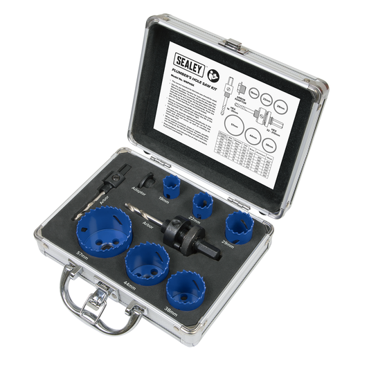 Sealey WSPHSK Plumber's Hole Saw Kit 9pc